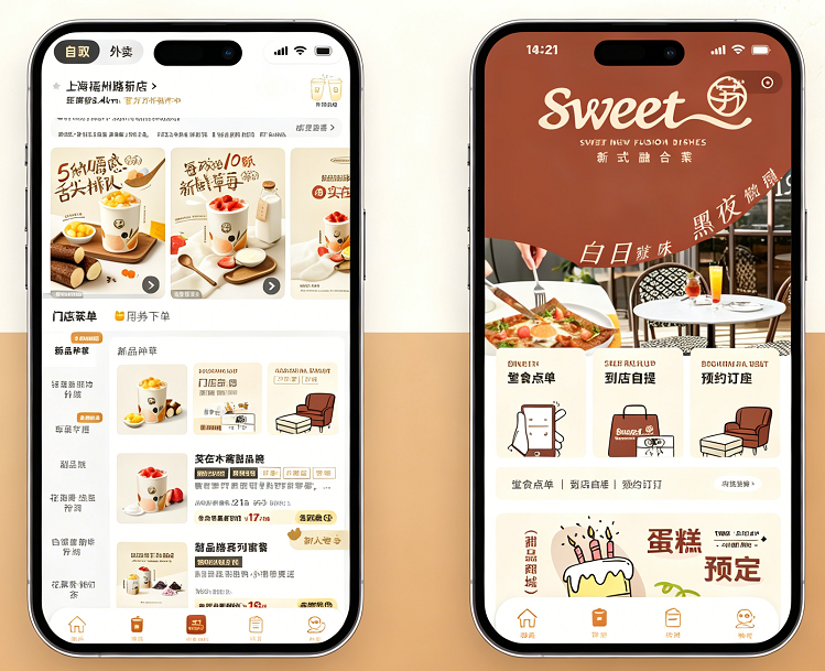 奶茶饮品店：门店点单、外卖配送与会员充值