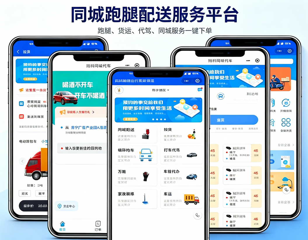 同城发单：跑腿拉货家政打车与调度运力