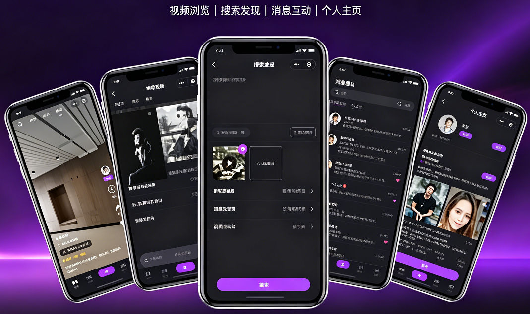 婚庆交友：短视频流、上传与嘉宾主页
